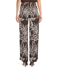 Donna Karan Coordinating Cotton Sateen High-Rise Wide Leg Pants