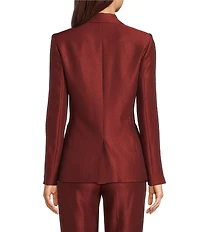 Donna Karan Coordinating Liquid Shine Notch Lapel One Button Jacket