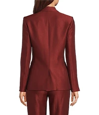 Donna Karan Coordinating Liquid Shine Notch Lapel One Button Jacket