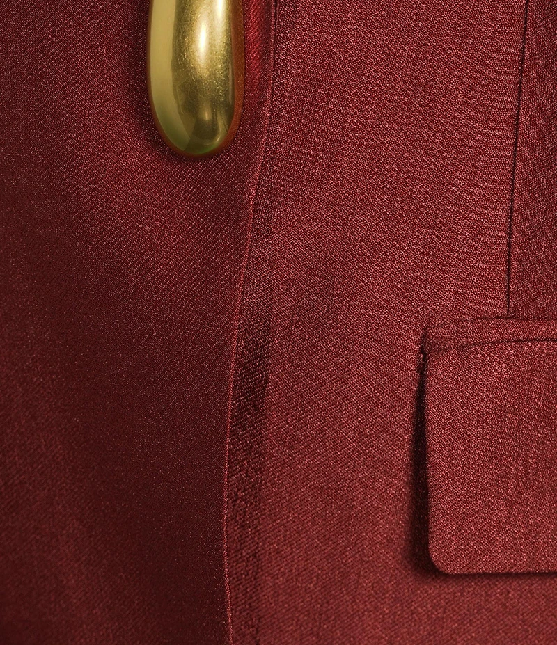 Donna Karan Coordinating Liquid Shine Notch Lapel One Button Jacket
