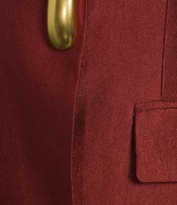Donna Karan Coordinating Liquid Shine Notch Lapel One Button Jacket