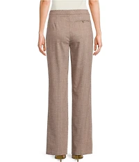 Donna Karan Coordinating Melange Basket Weave Mid Rise Straight Leg Pants