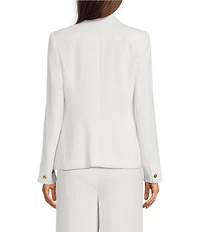 Donna Karan Coordinating Pinstripe Double Breasted Notch Lapel Blazer