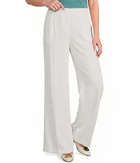 Donna Karan Coordinating Pinstripe Mid-Rise Wide Leg Pants