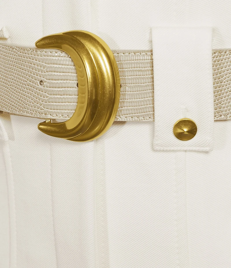 Donna Karan Coordinating Round Neck Long Sleeve Belted Jacket