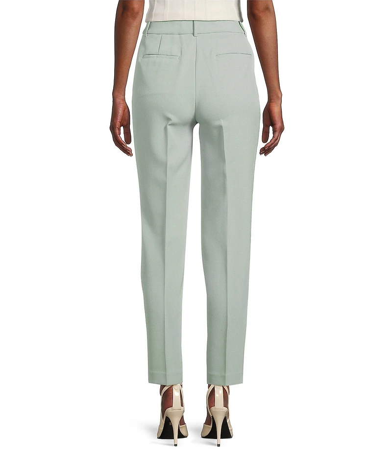 Donna Karan Crepe Flat Front Straight Leg Pants