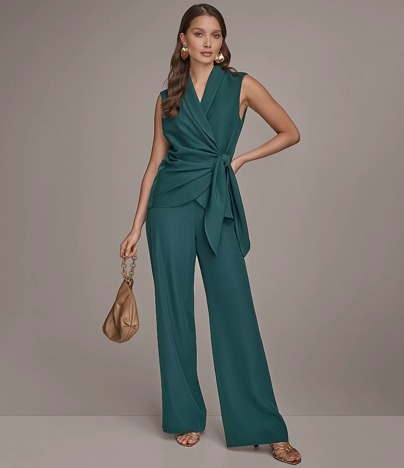 Donna Karan Crepe Wide Leg Pants
