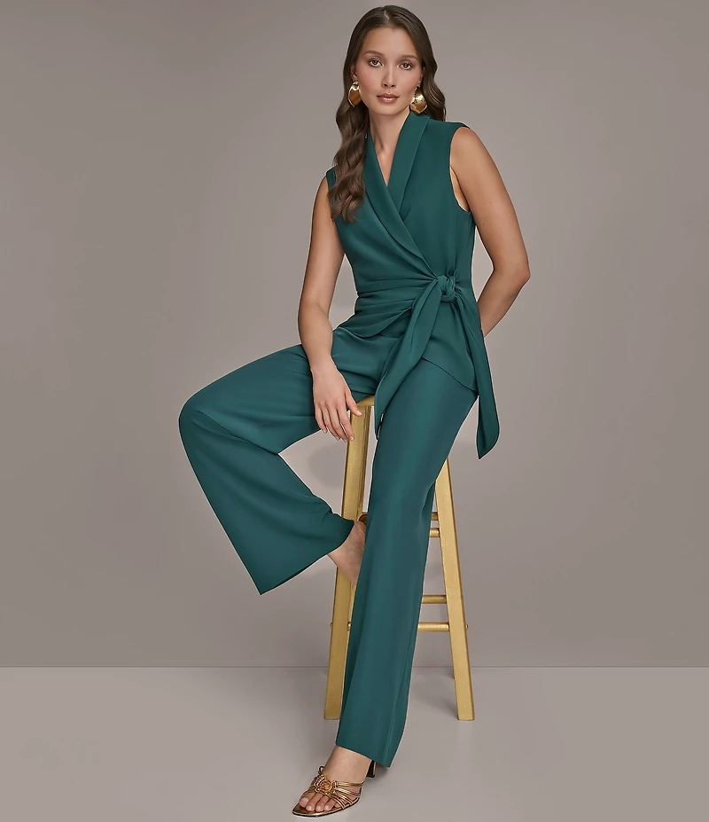 Donna Karan Crepe Wide Leg Pants