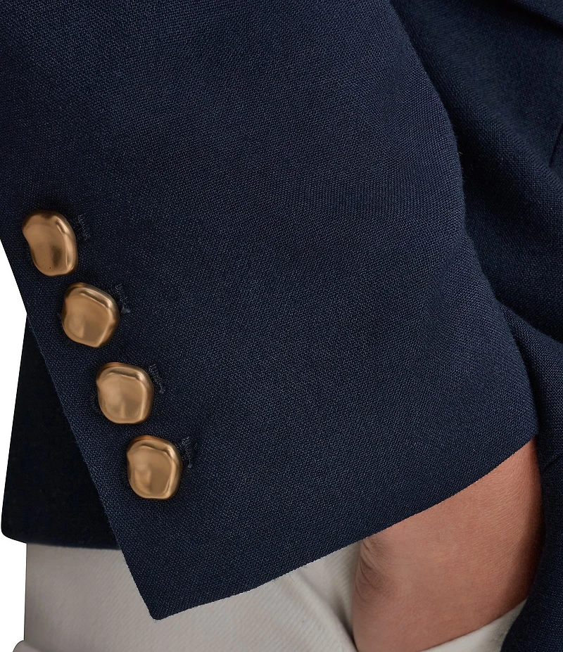 Donna Karan Denim Double Breasted Blazer