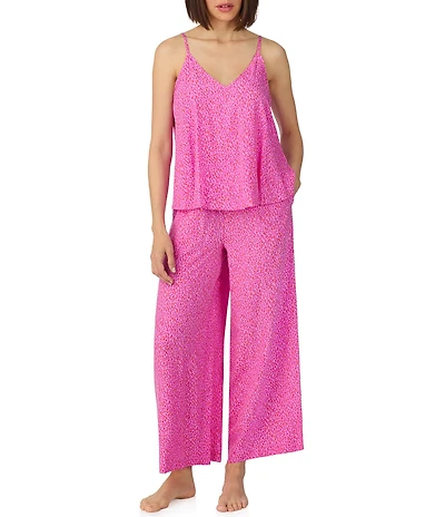 Donna Karan DKNY Abstract Print Sleeveless V-Neck Woven Long Pajama Set