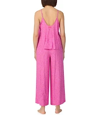 Donna Karan DKNY Abstract Print Sleeveless V-Neck Woven Long Pajama Set
