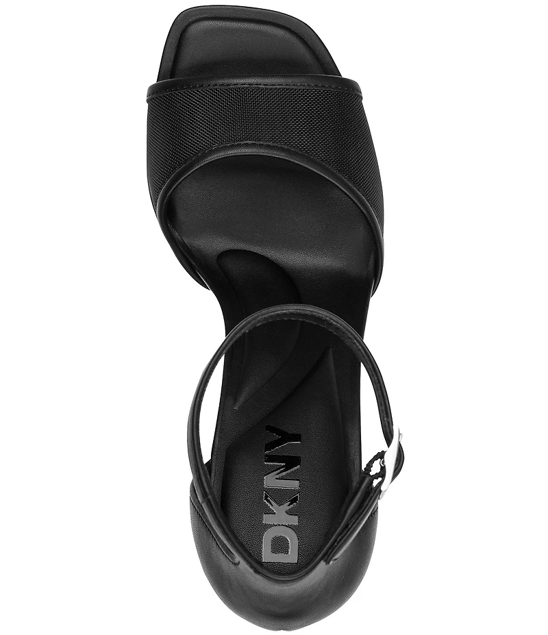 Donna Karan DKNY by Donna Karan Cirelle Mesh Ankle Wrap Dress Sandals