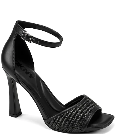 Donna Karan DKNY by Donna Karan Cirelle Raffia Ankle Wrap Dress Sandals