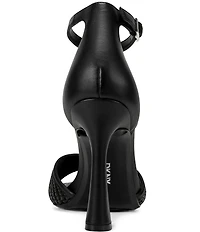 Donna Karan DKNY by Donna Karan Cirelle Raffia Ankle Wrap Dress Sandals