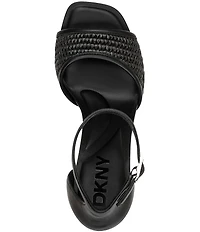 Donna Karan DKNY by Donna Karan Cirelle Raffia Ankle Wrap Dress Sandals