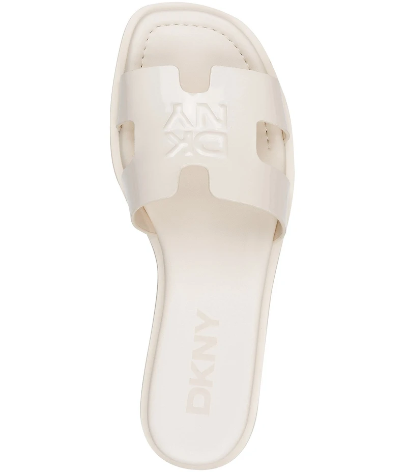 Donna Karan DKNY by Donna Karan Columba Patent Flat Slide Sandals
