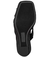 Donna Karan DKNY by Donna Karan Cresson Raffia Platform Wedge Banded Espadrille Slide Sandals