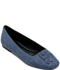 Donna Karan DKNY by Donna Karan Darianne Denim Logo Stitch Ballet Flats