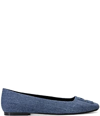 Donna Karan DKNY by Donna Karan Darianne Denim Logo Stitch Ballet Flats