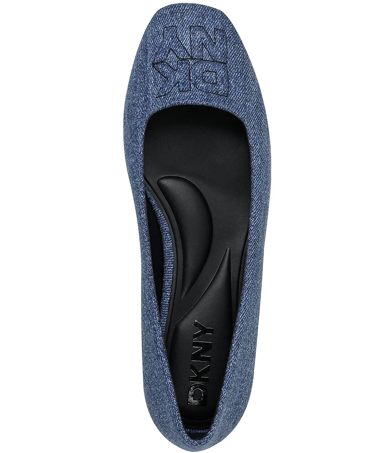 Donna Karan DKNY by Donna Karan Darianne Denim Logo Stitch Ballet Flats