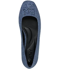 Donna Karan DKNY by Donna Karan Darianne Denim Logo Stitch Ballet Flats