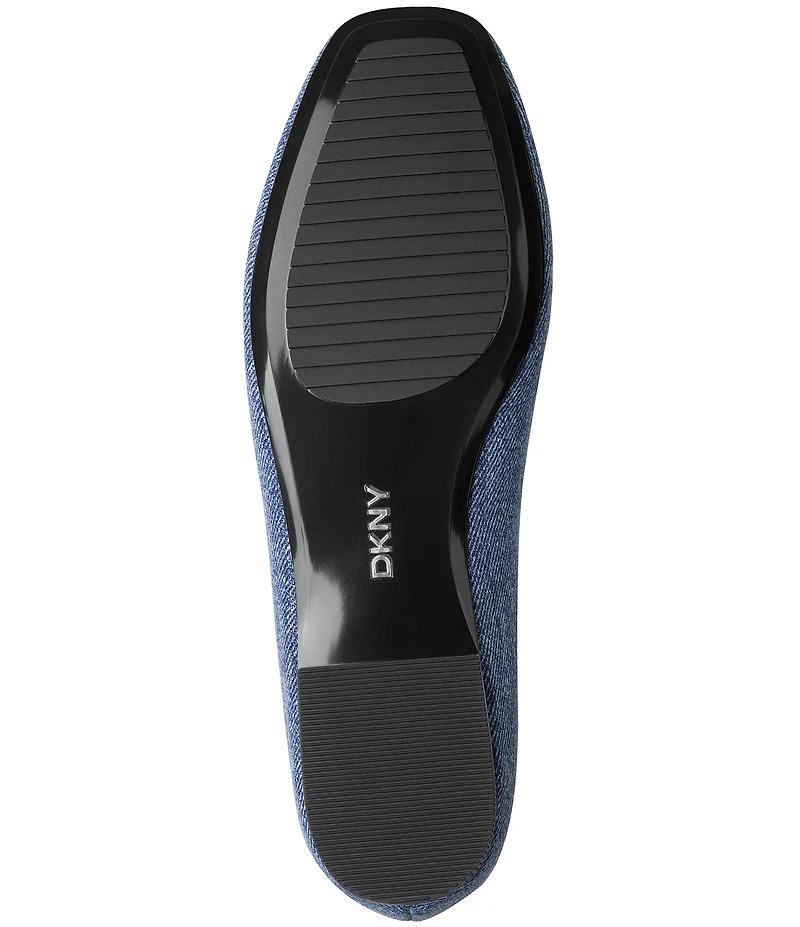 Donna Karan DKNY by Donna Karan Darianne Denim Logo Stitch Ballet Flats