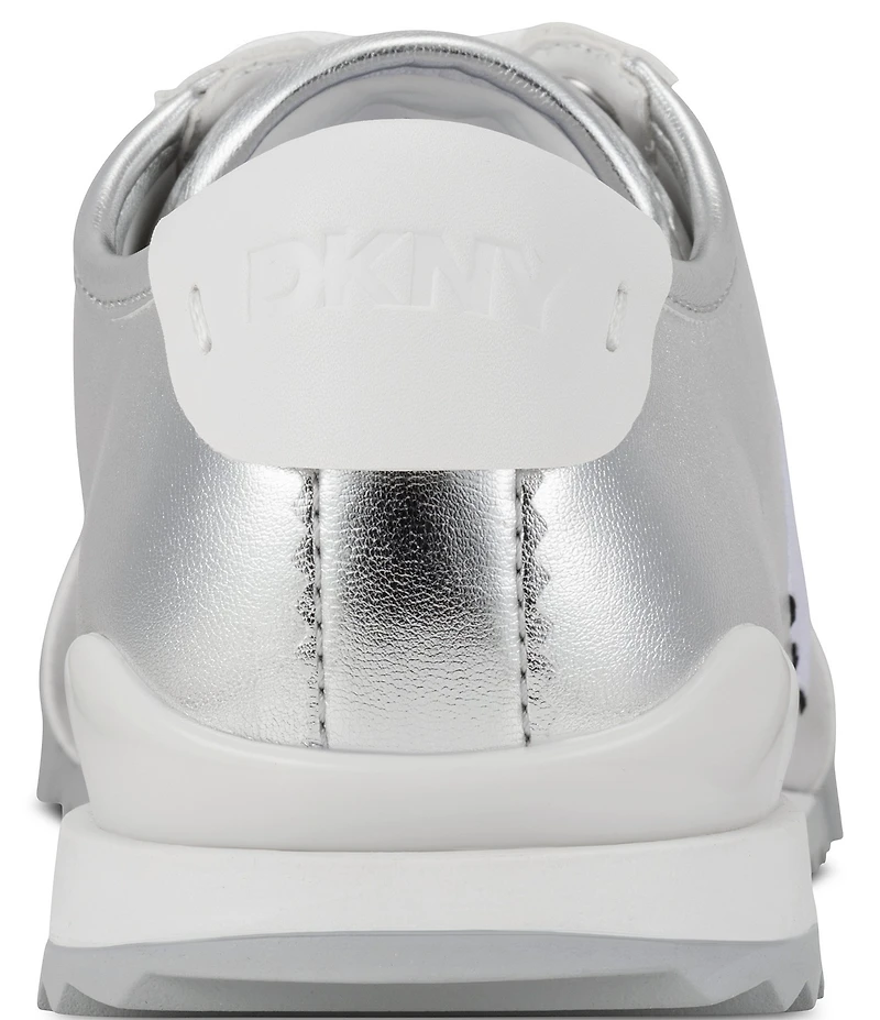 Donna Karan DKNY by Donna Karan Eversley Metallic DKNY Logo Lace Up Sneakers