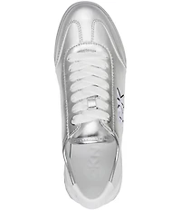 Donna Karan DKNY by Donna Karan Eversley Metallic DKNY Logo Lace Up Sneakers
