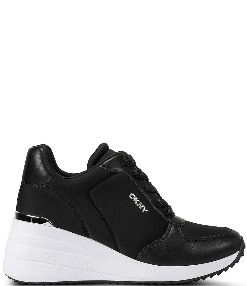 Donna Karan DKNY by Donna Karan Kalindi Lace Up Neoprene Wedge Sneakers