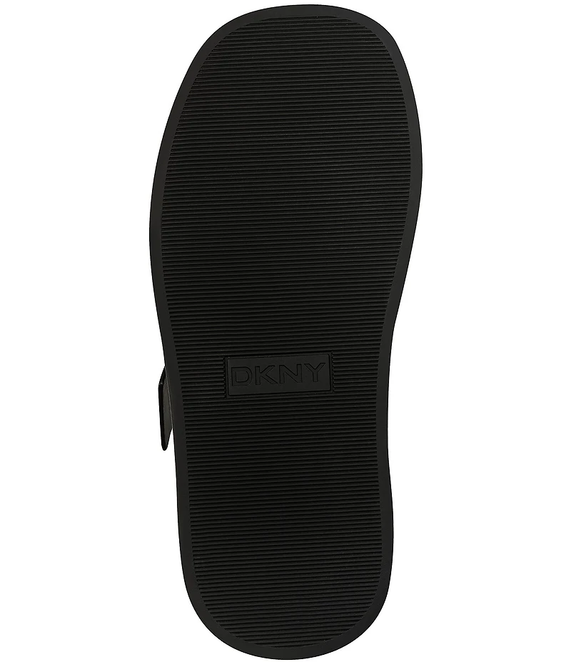 Donna Karan DKNY by Donna Karan Leocadia Patent Buckled Platform Slide Sandals