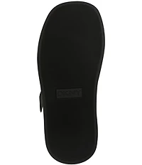 Donna Karan DKNY by Donna Karan Leocadia Patent Buckled Platform Slide Sandals