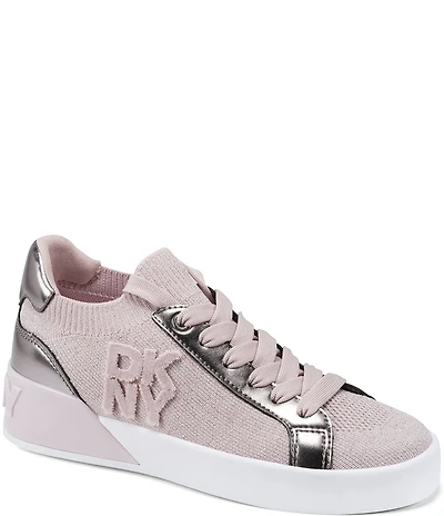 Donna Karan DKNY by Donna Karan Mallory Metallic Knit DKNY Logo Platform Sneakers