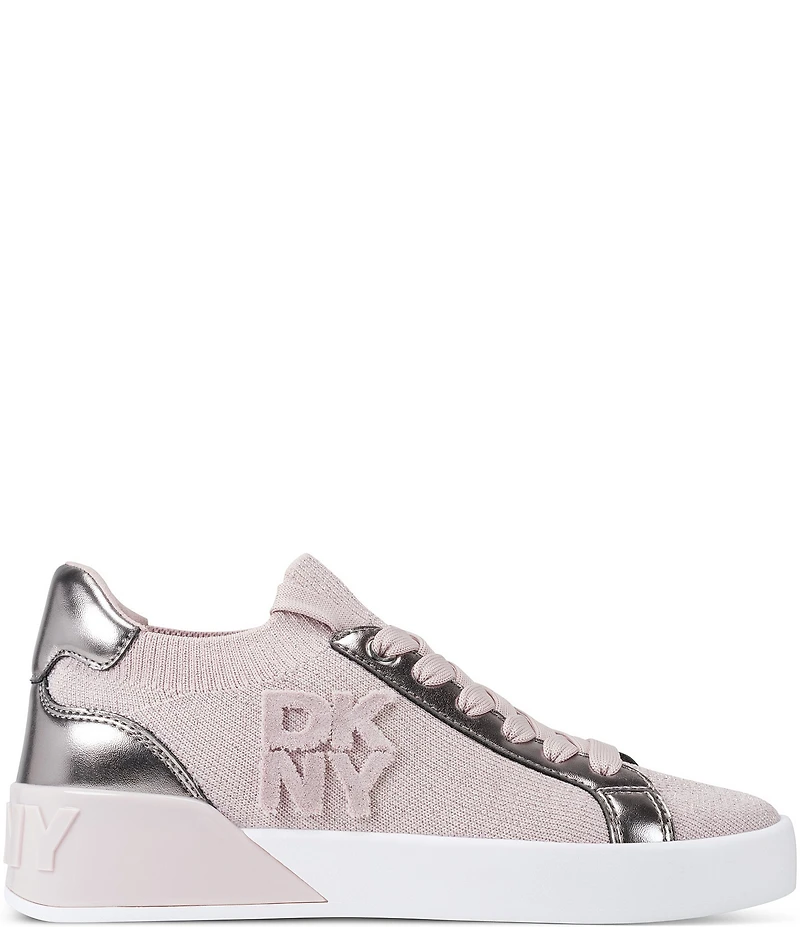 Donna Karan DKNY by Donna Karan Mallory Metallic Knit DKNY Logo Platform Sneakers
