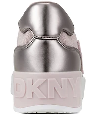 Donna Karan DKNY by Donna Karan Mallory Metallic Knit DKNY Logo Platform Sneakers