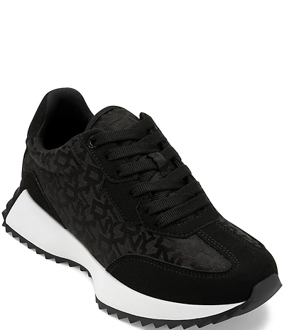 Donna Karan DKNY by Donna Karan Naples Lace Up Logo Jacquard Trainer Sneakers