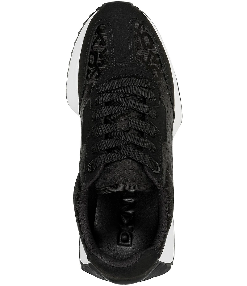 Donna Karan DKNY by Donna Karan Naples Lace Up Logo Jacquard Trainer Sneakers