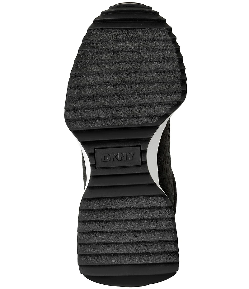 Donna Karan DKNY by Donna Karan Naples Lace Up Logo Jacquard Trainer Sneakers