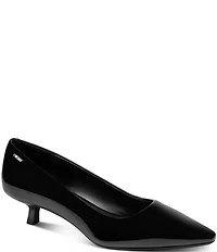 Donna Karan DKNY by Donna Karan Noreen Patent Pointed Toe Kitten Heel Pumps