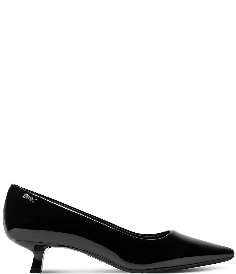 Donna Karan DKNY by Donna Karan Noreen Patent Pointed Toe Kitten Heel Pumps