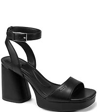 Donna Karan DKNY by Donna Karan Scotia Ankle Strap Chunky Block Heel Platform Sandals