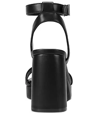 Donna Karan DKNY by Donna Karan Scotia Ankle Strap Chunky Block Heel Platform Sandals