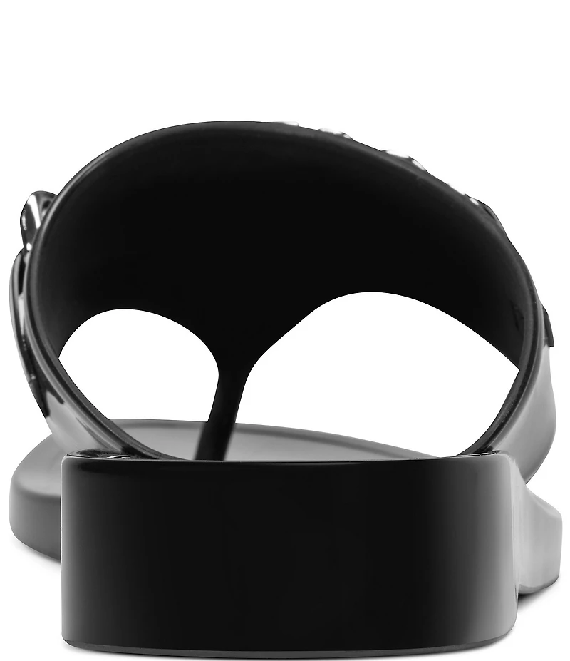 Donna Karan DKNY by Donna Karan Vasi Jelly Logo Chain Demi Wedge Thong Sandals