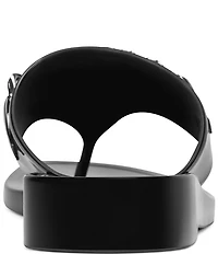 Donna Karan DKNY by Donna Karan Vasi Jelly Logo Chain Demi Wedge Thong Sandals