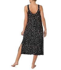 Donna Karan DKNY Dotted Sleeveless Short Sleeve V-Neck Jersey Knit Chemise