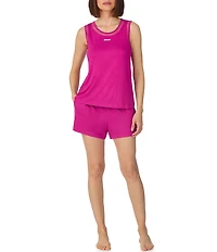 Donna Karan DKNY Solid Sleeveless Round Neck Jersey Knit Shorty Pajama Set