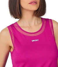Donna Karan DKNY Solid Sleeveless Round Neck Jersey Knit Shorty Pajama Set
