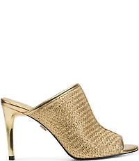 Donna Karan Donna Foil Raffia Dress Slide Sandals