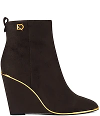 Donna Karan Donna Suede Wedge Booties