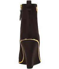 Donna Karan Donna Suede Wedge Booties