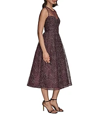 Donna Karan Embellished Sequin Midi Dress